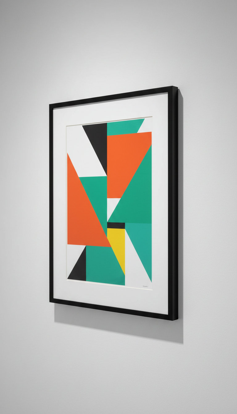 Framed Mint Geometry Art Print Limited Edition